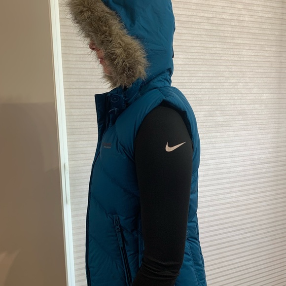 Columbia Sportswear Titanium Down Vest with hood teal small - Picture 5 of 13